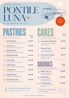 Patisserie Counter menu template preview