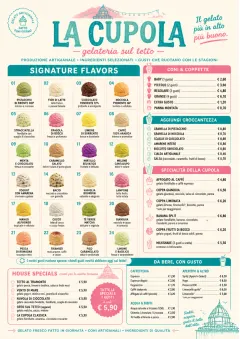 Gelato Bright menu template preview