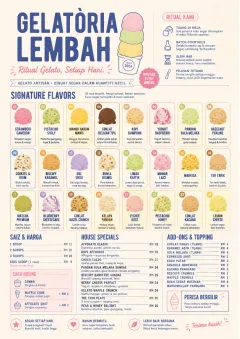 Gelato Bright menu template preview