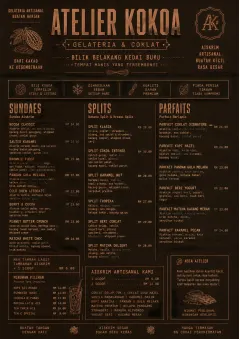 Chocolate Atelier menu template preview