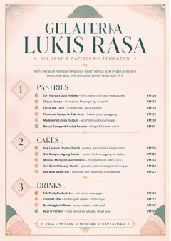 Patisserie Counter menu template preview