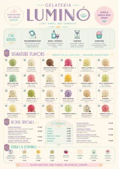 Gelato Bright menu template preview