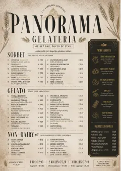 Bakery Rustic menu template preview