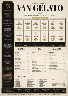 Cafe Dessert Case menu template preview
