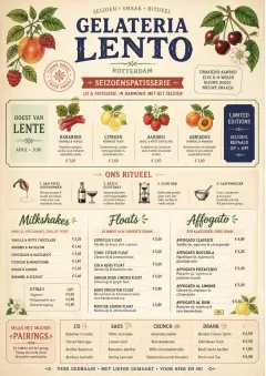 Seasonal Pastry menu template preview