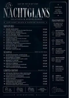 Midnight Sweets menu template preview
