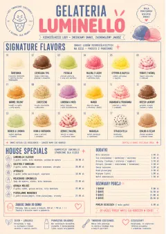 Gelato Bright menu template preview