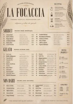 Bakery Rustic menu template preview