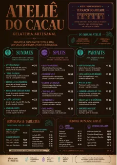 Chocolate Atelier menu template preview