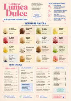Gelato Bright menu template preview