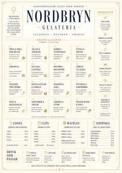 Cafe Dessert Case menu template preview