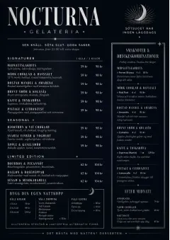Midnight Sweets menu template preview