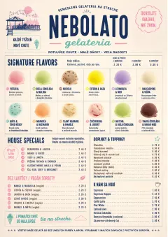 Gelato Bright menu template preview