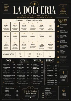 Cafe Dessert Case menu template preview