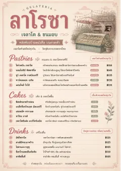 Patisserie Counter menu template preview