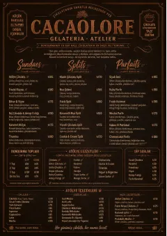 Chocolate Atelier menu template preview