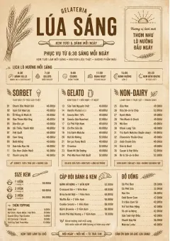 Bakery Rustic menu template preview
