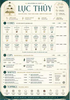Cafe Dessert Case menu template preview