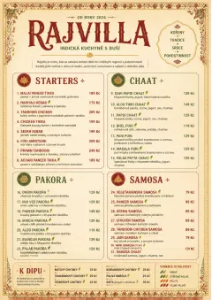 Heritage Tradition menu template preview