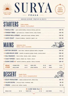 Chef Carte Brève menu template preview
