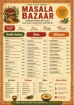 Spice Market Bold menu template preview