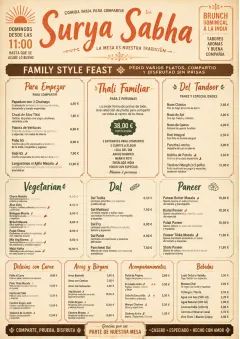 Family Style Feast menu template preview