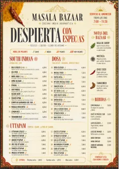 Spice Market Bold menu template preview
