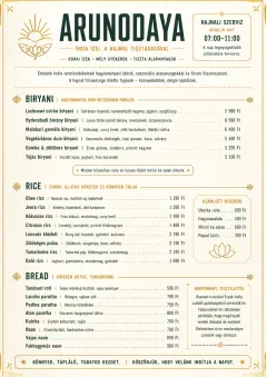 Fine Regional menu template preview