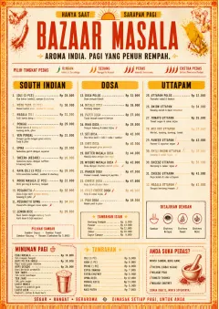 Spice Market Bold menu template preview