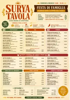 Family Style Feast menu template preview