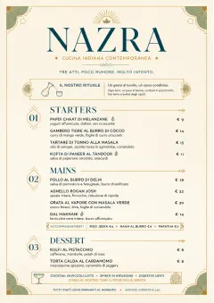 Chef Carte Brève menu template preview