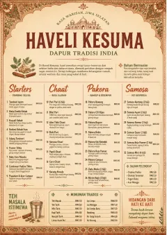 Heritage Tradition menu template preview