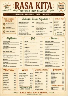 Family Style Feast menu template preview