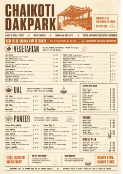 Family Style Feast menu template preview