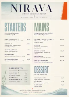 Chef Carte Brève menu template preview