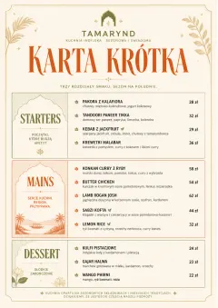 Chef Carte Brève menu template preview