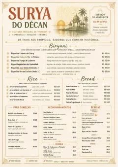 Fine Regional menu template preview