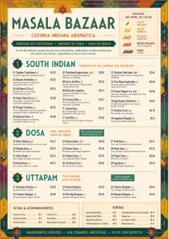 Spice Market Bold menu template preview