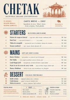 Chef Carte Brève menu template preview