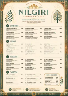 Heritage Tradition menu template preview
