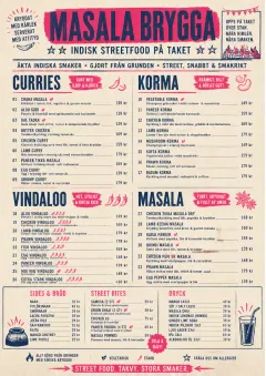 Street Stall Energy menu template preview