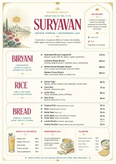 Fine Regional menu template preview