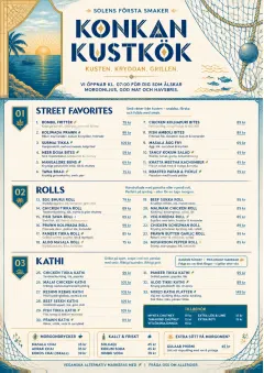 Coastal Regional menu template preview