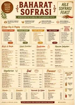 Family Style Feast menu template preview
