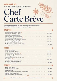 Chef Carte Brève menu template preview