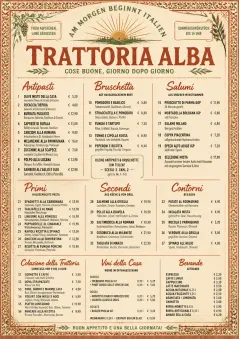 Heritage Tradition menu template preview