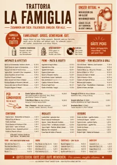 Family Style Feast menu template preview