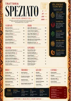Spice Market Bold menu template preview