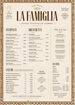 Heritage Tradition menu template preview