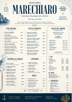 Coastal Regional menu template preview